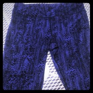 Blue & Black workout Capri